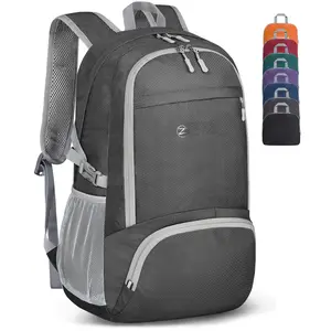 Lightweight Packable Backpack 30l  Foldable Hiking Backpacks Water Resistant Compact Folding Daypack For Travel(dimgray)