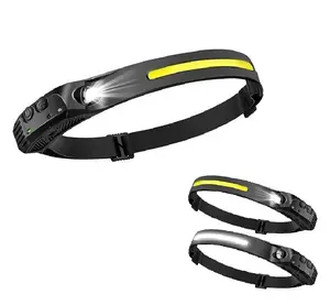 2026 Upgraded Recharge Headlamp, Headlight for Fishing,Hiking,Camping,Cycling Motion Sensor Rechargeable 230°Wide Head Lamp,USB C Headband For Waterproof LED light