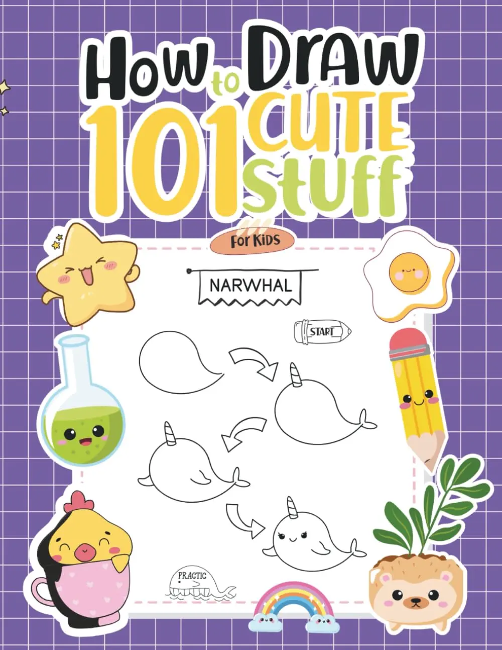 How to Draw 101 Cute Stuff: Simple Coloring Pages That Help Kids Ages 4–12 Draw, Color, and Feel Confident (Serenyao Kids Collection – Deutsche Edition), Paperback