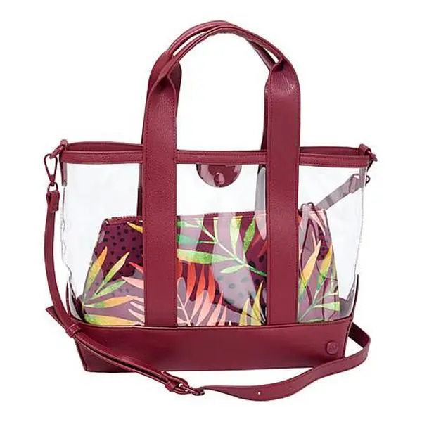 Samantha Brown Think Clear Tote with Removable Pouch
