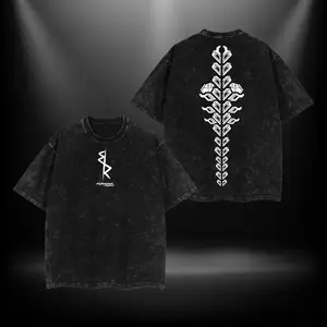 Cyberpunk 2077 David Fast Forward Cyberware Samurai Skeleton Graphic Tee Vintage Washed Distressed Short Sleeve Retro Streetwear Crew Neck Relaxed Fit Unisex Summer Fashion Top Edgerunners Gamer Apparel Casual Street Style