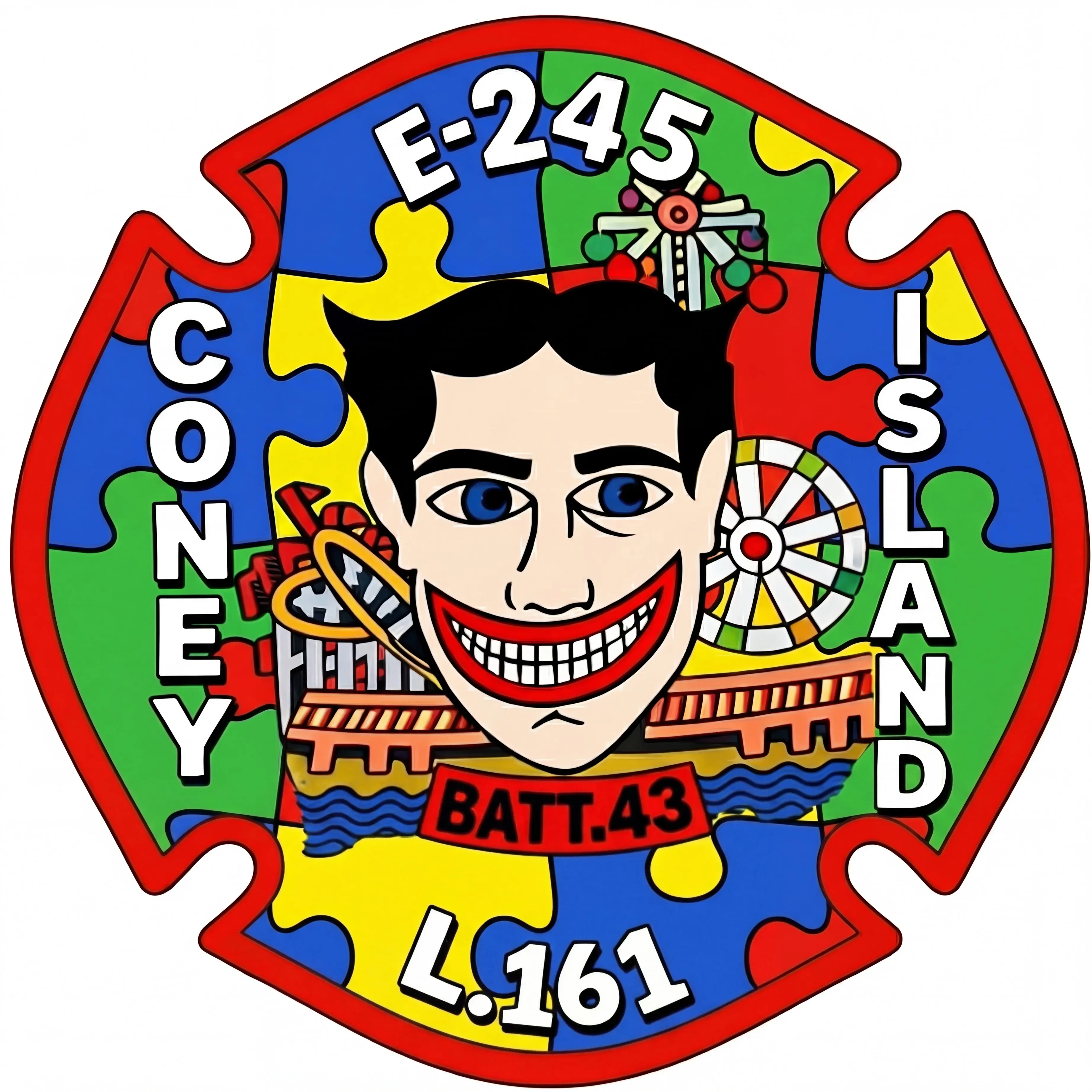 Coney Island E245 L-161 Helmet Window or Helmet Decal