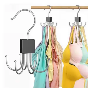 2 Pack 360° Rotating Tank Top & Bra Hanger Organizer – Holds 36 Items Closet Space Saver