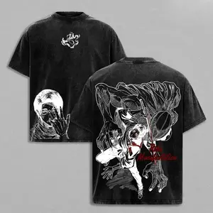 Yuta Okkotsu Washed Tee – Jujutsu Kaisen Culling Game Arc Rika Cursed Spirit Copy Technique Anime Manga Graphic Double Printed T-Shirt, Menswear Heavy Cotton Unisex Oversize Streetwear Vintage, Hoodie & Sweatshirt
