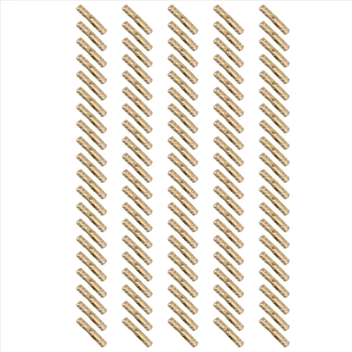 100Pcs Brass Invisible Barrel Hinges - 4x20mm Easy-to-Install Concealed Household Appliance Parts for Jewelry Boxes, Dressers, Cabinets