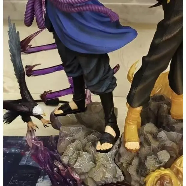 Resin Naruto & Sasuke Figurine, Home Decor Ornaments, Tabletop Statue for Living Space Accent