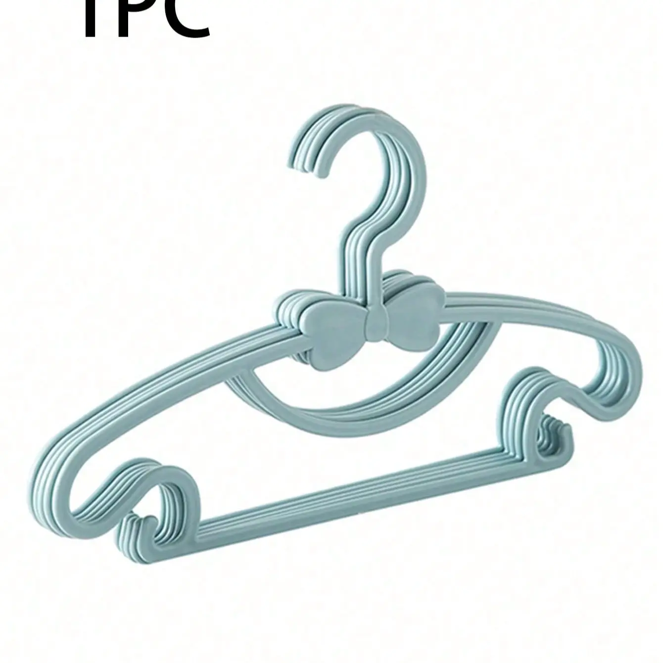 1/10PCS Kids Bow Knot Hangers Thick Plastic Anti-slip Coat Hangers Baby Infant Clothes Organizer Blue Non Slip Hangers
