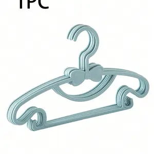 1/10PCS Kids Bow Knot Hangers Thick Plastic Anti-slip Coat Hangers Baby Infant Clothes Organizer Blue