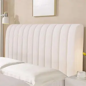 Stretch Headboard Covers for Queen King Size Bed Headboard Slipcover, Thicken Dustproof Protector Cover for Bedroom Decor Ivory, 59.1 in
