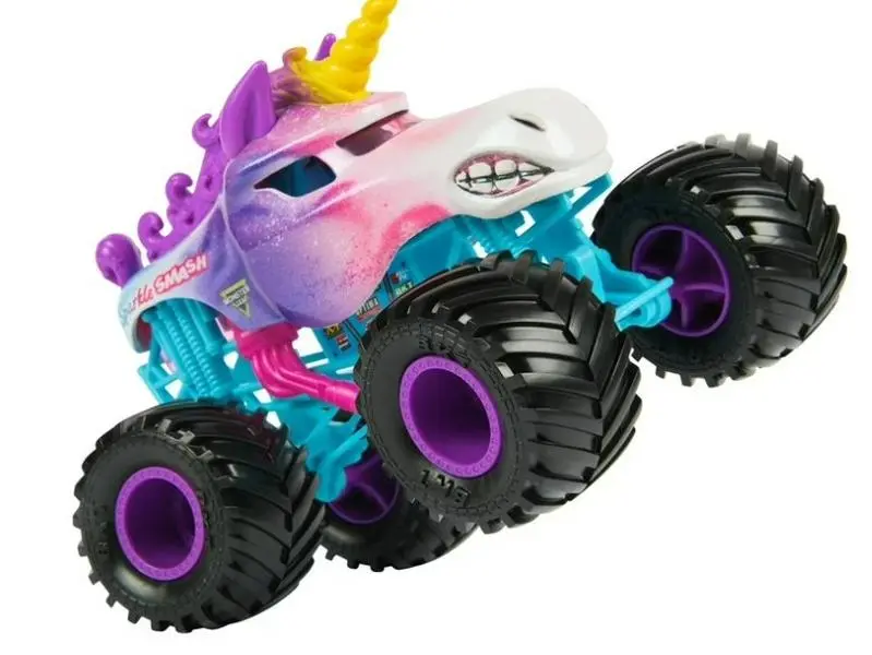 Monster Jam, Official Sparkle Smash Monster Truck Vehicle in 1:24 Scale