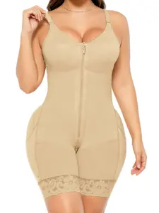 1 Count Colombian Faja Double Compression Bodysuit - Zipper Crotch & Hook Closure, Detachable Straps, High Waist Shaping Tummy Control Butt Lifter Tight Shapewear, High Waisted Shapers, Tight-Fitting Jumpsuit,Suitable For Daily Wear,Sports