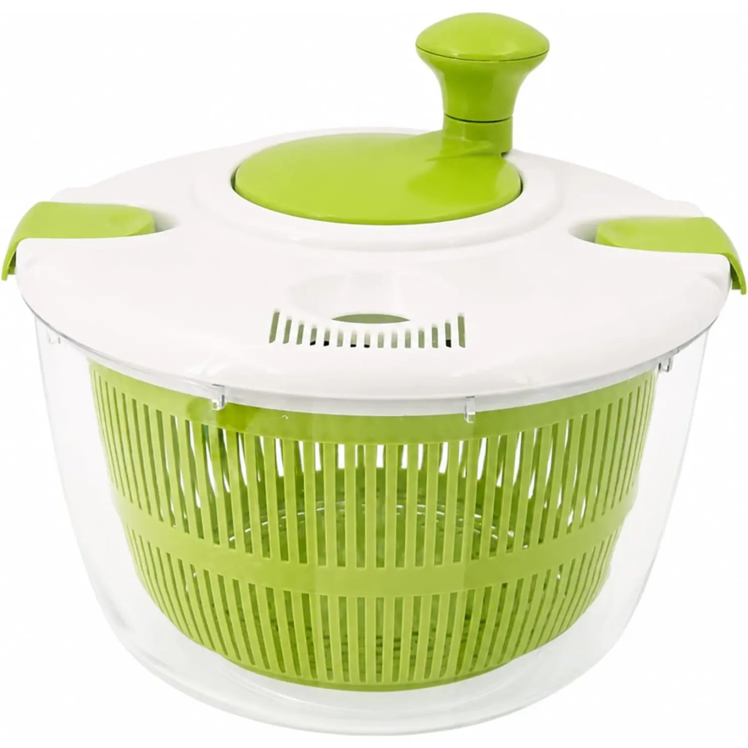 Salad Spinner, Lettuce Spinner with Drain, Vegetable and Fruit Washer, Salad Dryer for Washing, Spinning, and Drying Greens, Fruits and Vegetables, 5.3 Quarts Capacity