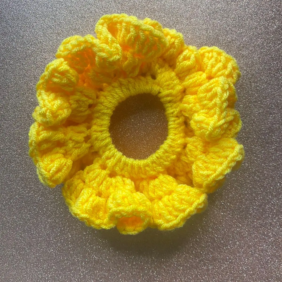 Sunshine Crochet Hair Scrunchie