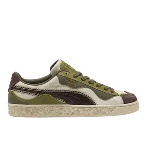 PUMA Mens Basket Trippy Camo Lace Up Sneakers Shoes Casual - Beige