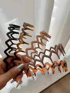 3pcs Unisex Zigzag Hairbands, Anti-Slip Plastic Headbands, Fine Design, Home Use, Skincare Hair Accessories, Set of 3