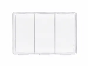 Clear 3-Compartment Storage Case