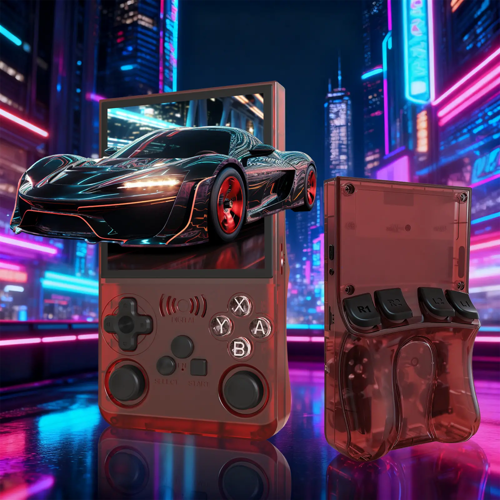 YLW GAMINJA Enhanced Edition ANS13 Open-Source Handheld Console with 3500mAh Battery Linux OS 4-inch IPS HD Display Pre-loaded 15,000 Games & 20 Emulators Ideal for Gifts Portable Retro Gaming Device outdoorfun