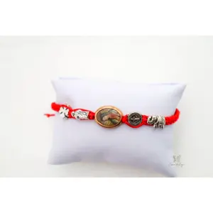 Virgen De Guadalupe Woven Red Thread Bracelet