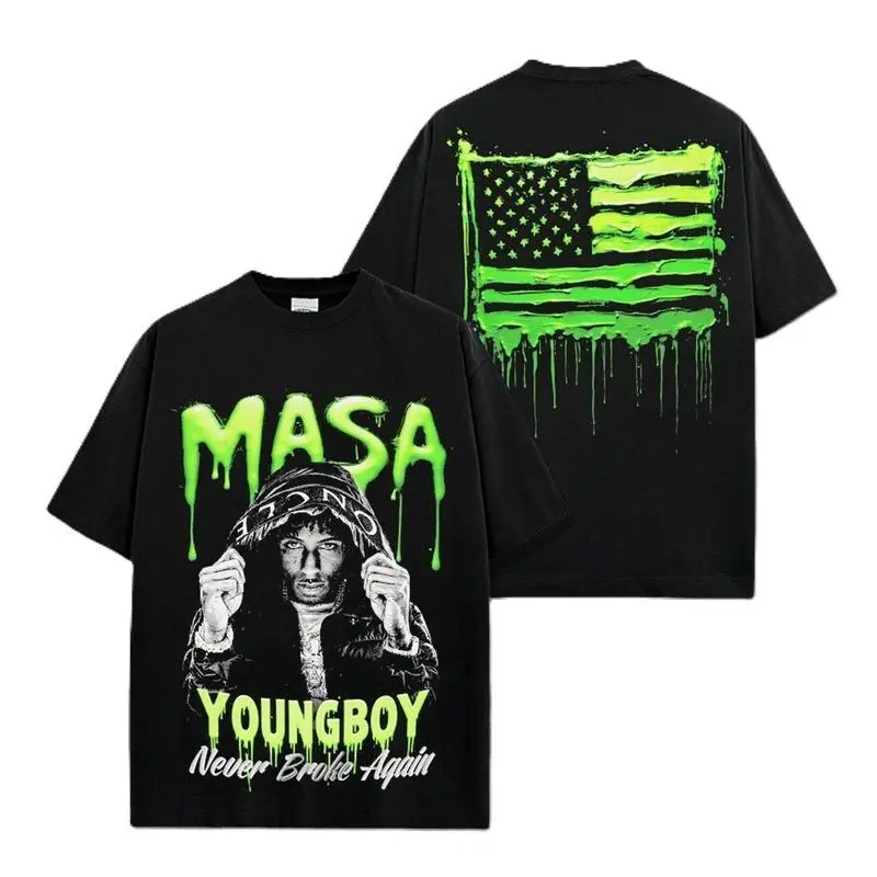 Adults and Youth MASA YoungBoy Make America Slim Again Tour V2 T-Shirt, Masa Tour Merch, Team Lil Top Shirt Streetwear Y2k Shirt Rap Fan Merch, yb concert outfit, yb shirts for concert, Masa shirt