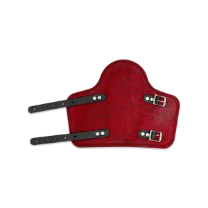 Outlaw Leather - Armpad - Red Floral Suede