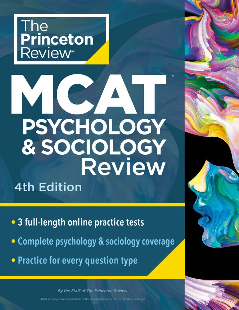 USED Book - Princeton Review MCAT Psychology and Sociology Review, 4th Edition: Complete Behavioral Sciences Content Prep + Practice Tests by The Princeton Review (Paperback) - english
