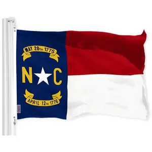 North Carolina State Flag 150D Printed Polyester 3x5 Ft