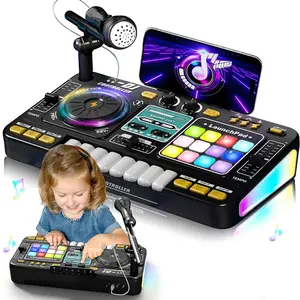 Multifunctional Digital DJ Controller Toy, 1 Box Music Simulation Toy with Microphone & Piano Key, Educational Music Toy for Kids, Home Entertainment Toy for Kids