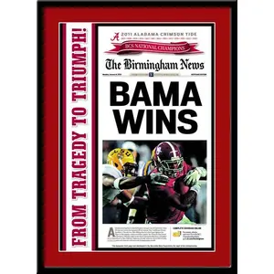 Alabama 2011 Championship Stadium Front Page Poster - POSTER NO FRAME