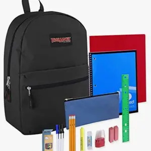Trail maker Pre-Filled 17" Backpack & School Supply Kit - 20 Piece Back to School Supplies with Backpack