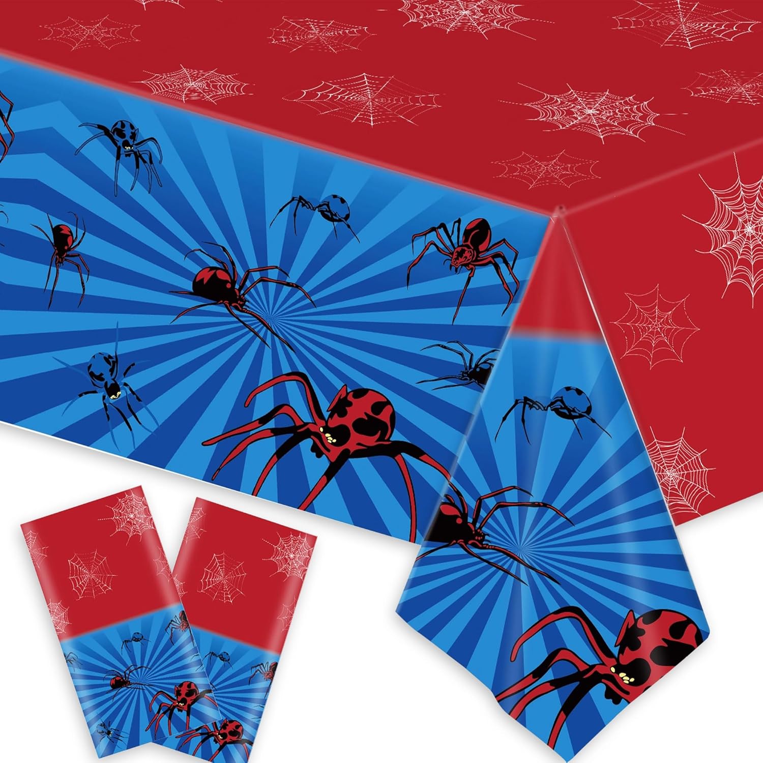 LaVenty Spider Birthday Party Tablecloth Plastic Disposable Hero Table Cover for Spider Birthday Party Decorations Supplies LaVenty Spider Birthday Party Tablecloth Plastic Disposable Hero Table Cover for Spider Birthday Party Decorations Supplies