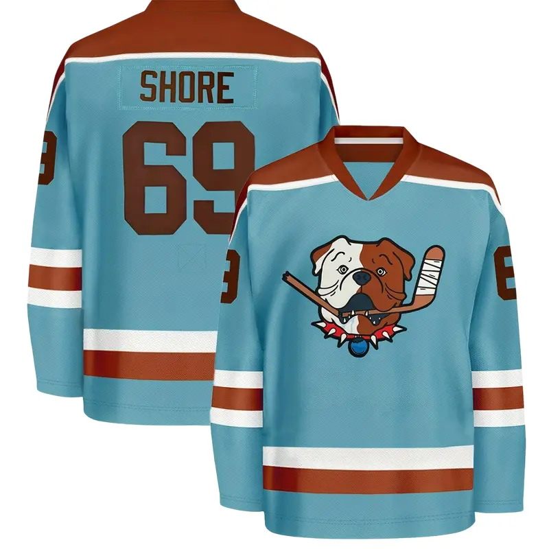 Mean Machine Male Sudbury Bulldogs Series #69 Hockey Jersey - Nylon Quick-Dry Athletic Shirt with Unique Bulldog Graphic, Collectible Sports Jersey for Hockey Enthusiasts, Versatile Wear