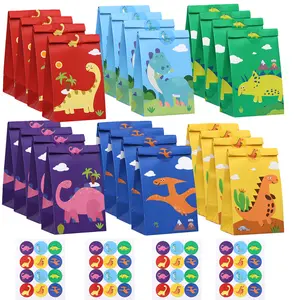 Dinosaur 12 paper bags +24 stickers 1 set