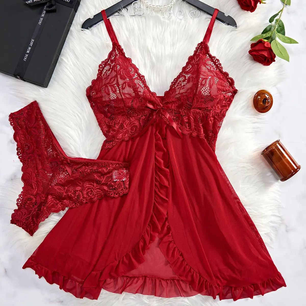 Summer Solid Silk Stain V-neck Nightgown Women's Sleepwear Butterfly Cross Suspender Backless Mini Dress Thin Nightdress
