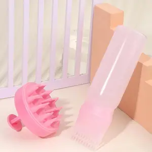 2PCS Silicone Comb Set & Dye Bottle Kit, Professional Salon Home Hair Coloring Root Touch Up Hair Styling Tools, Heatless Styling Tool Type