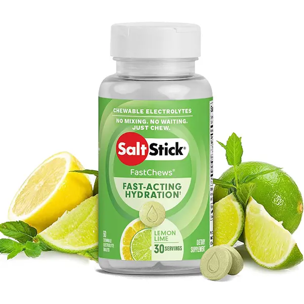 Electrolyte FastChews, Chewable Electrolyte Tablets for Hydration & Dehydration Relief, Lemon Lime Flavor, 60 Tablets