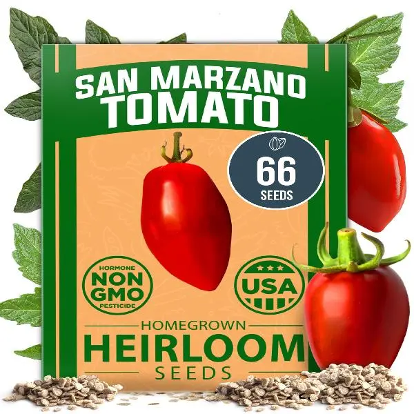 Tomato Seeds for Planting – Heirloom Varieties (San Marzano, Cherokee Purple, Beefsteak), High Germination Tomato Seeds for Indoor & Outdoor Growing, Paste & Slicing Tomatoes for Gardeners (Solanum lycopersicum)