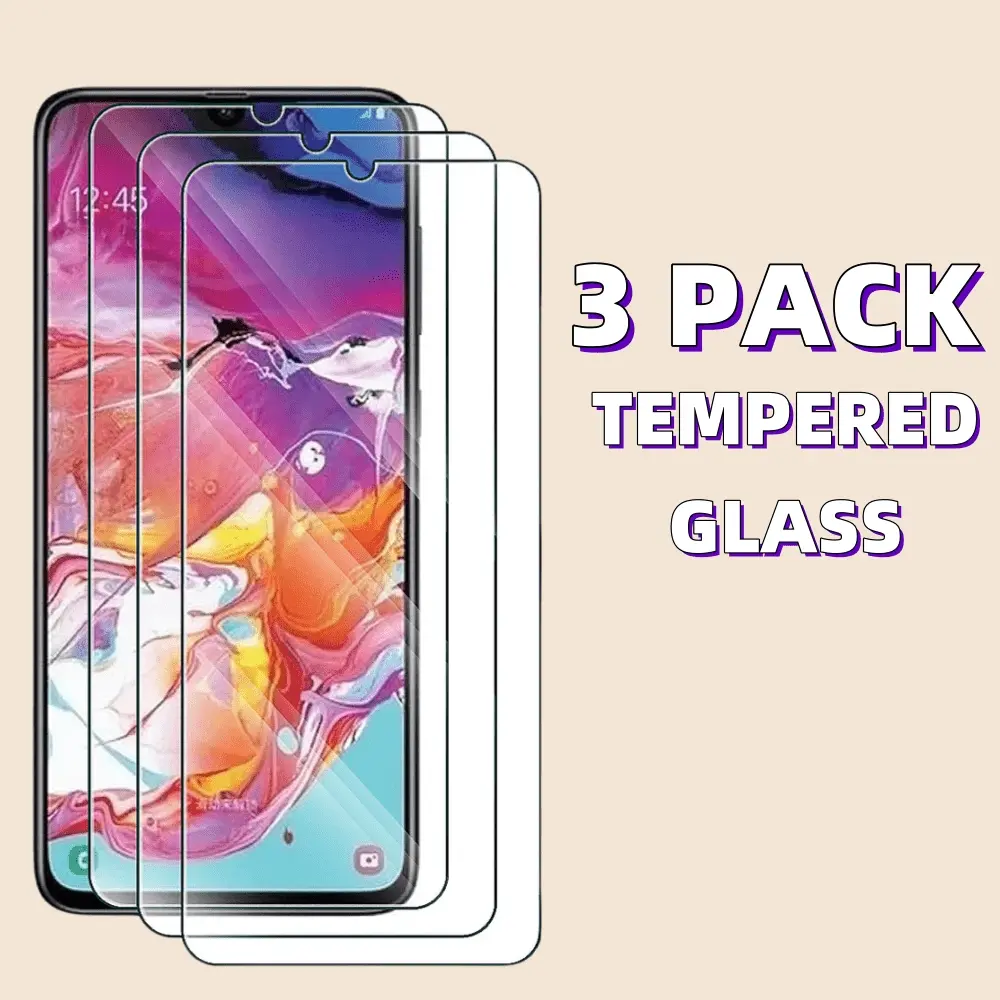 3Pack Clear Tempered Glass Suitable for Samsung A10 A20 A30 A40 A50 A60 A80 A10S A20S A30S A50S S Screen Protector High Definition Case Friendly Protective Glass Clear Films Sticker