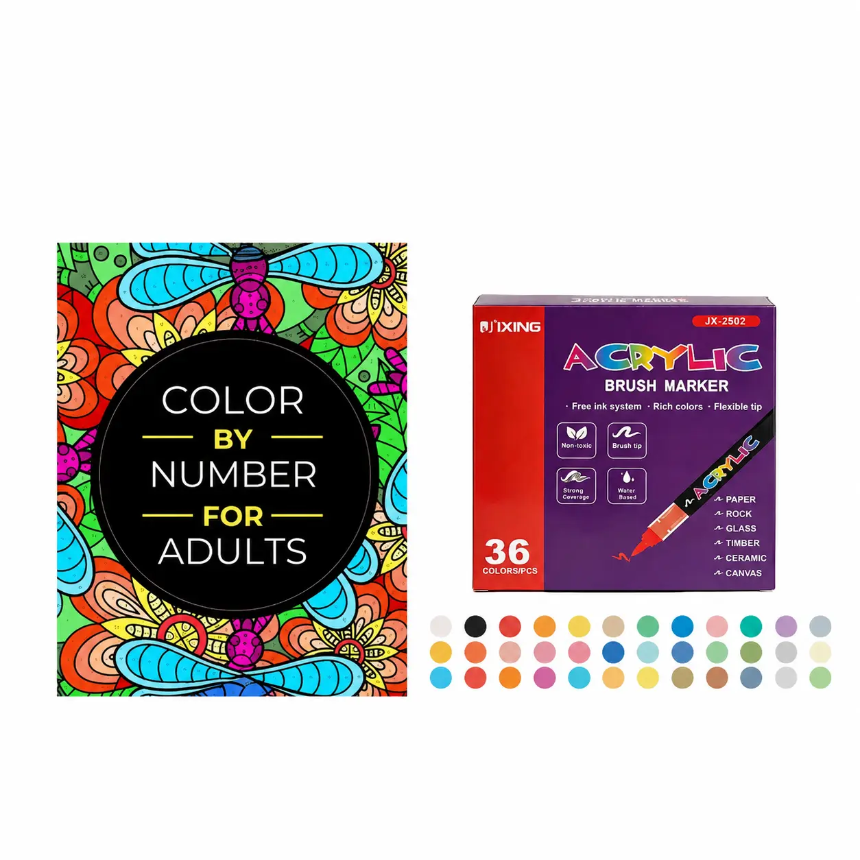 36-Color Direct-Liquid Marker Set