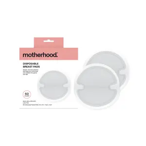 Motherhood Collection Leak-Proof Nursing Pads – Soft, Discreet & Individually Wrapped Breast Pads (60 Pack)