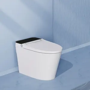 Bazyths Smart Toilet ZY695M, Built-in Tank, 12" Rough In, Heated Seat, Auto Flush, Foot Sensor, Manual Lid, Rear & Feminine Wash, Warm Water Air Dryer, Self-Cleaning, One-Piece Elongated