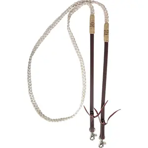 Cashel Braided White Rope Rawhide Buttons