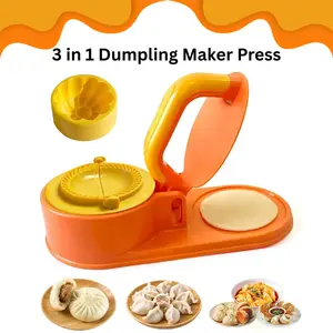 3 in 1 Dumpling Maker Press – Empanada & Ravioli Maker Mold, Manual Dumpling Wrapper Machine for Baozi, Pierogi, Hand Pies & Kitchen Cooking Tools Utensils