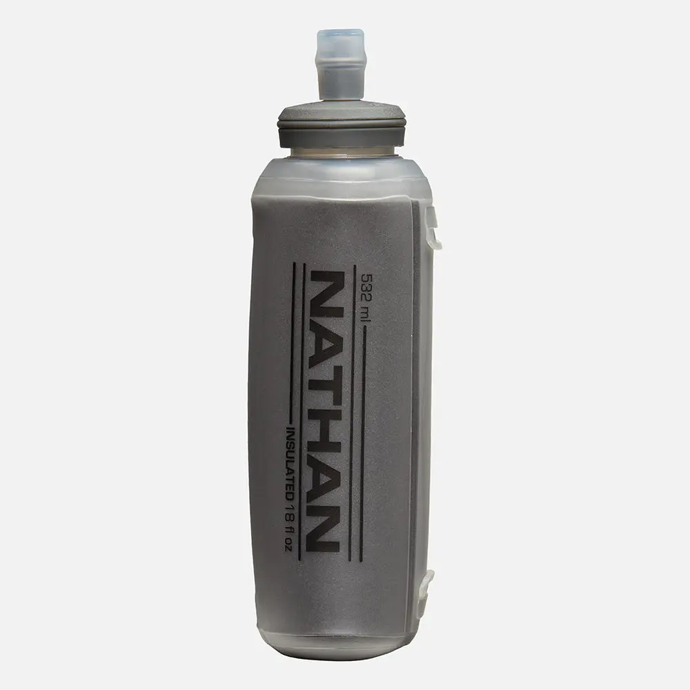 NATHAN Insulated Soft Flask with ExoSpine 18oz - Portable Flask for Hydration on the Go, with Bite Valve & Insulation