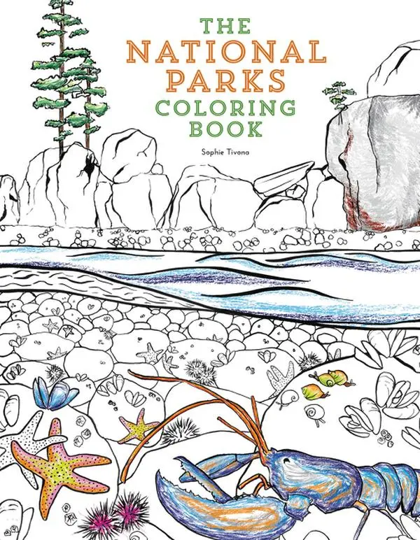 The National Parks Coloring Book by Sophie Tivona [Paperback Book]