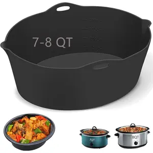 Liners Fit for Crock Pots/Slow Cookers 7-8 Quart, Slow Cooker Divider Insert Compatible for Crockpot Liner, //Leakproof/Cooking Accessories for Oval Crockpots
