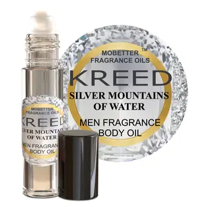 MOBETTER FRAGRANCE OILS' Our Impression of Creed Silver Mountain Water for Men Body Oil 1/3 oz roll on Glass Bottle
