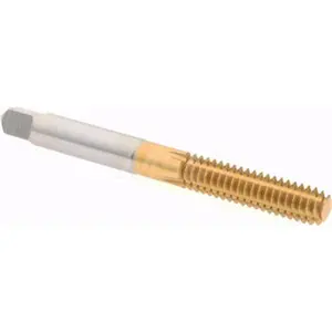 Hertel Thread Forming Tap: 1/4-20 UNC, Bottoming, High-Speed Steel, Titanium Nitride Coated 1" Thread Length, 2.5000" OAL, H4 K010369AS25