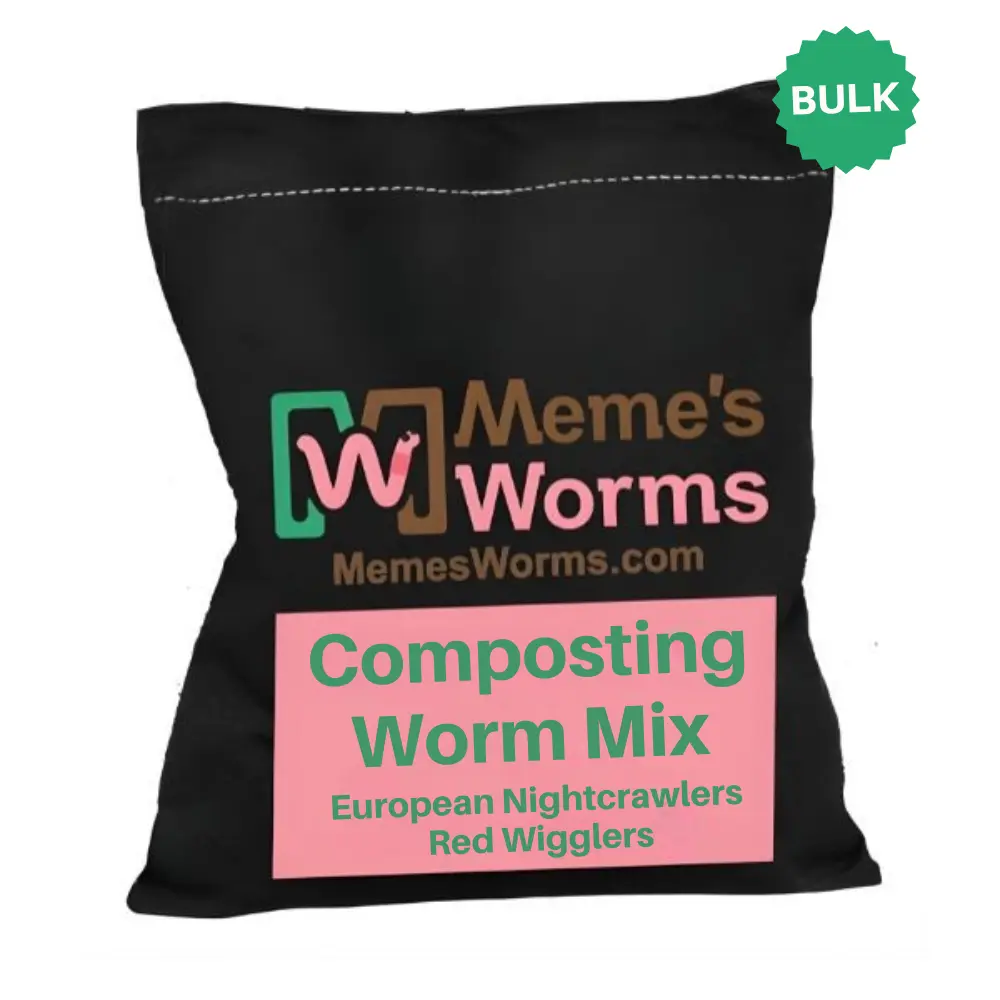 Bulk Composting Worm Mix - Pure Red Wigglers and European Nightcrawlers - FREE SHIPPING