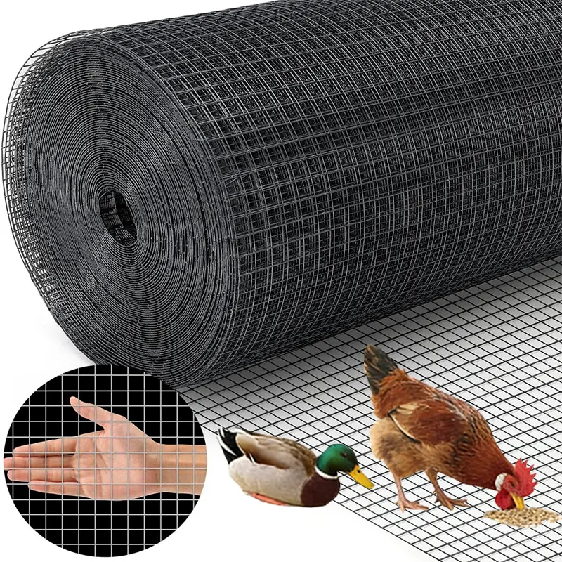 Hardware Cloth 36 in x 100 ft, 1/2 in 19 Gauge Galvanized Wire Mesh Roll, Weather-Resistant Vinyl Coated Chicken Wire Fencing, Heavy Duty Welded Garden Plant Fencing for chicken coop Rabbit Cage Snake Fence Pest Control
