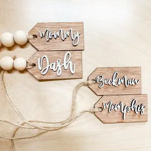 Boho Christmas Stocking Tags Durable Decor Decoration